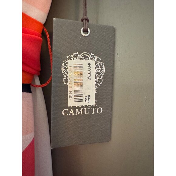 Vince Camuto Colorblock Pleated Halter Maxi Dress Size 2 Multicolor Pink/Orange/ - Picture 3 of 10